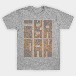 Ibadan, Oyo, Nigeria City Map Typography - Bauhaus T-Shirt